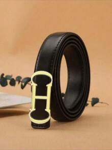 1pc Letter Design Minimalist Popular Women's Belt, Suitable For Jeans, Suits And Outfits Summer, School Fall, Autumn, Halloween - Multicolor - View 11