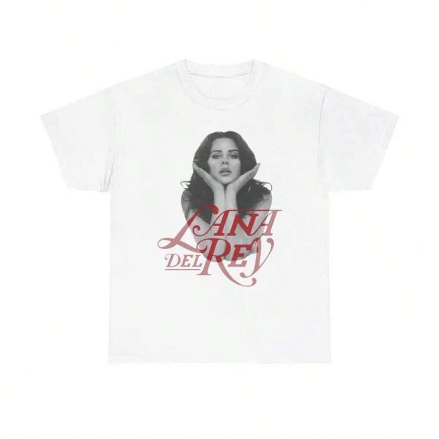 Lana D Rey Lyrics Tee Vintage Style Music Shirt - 白色 - 查看 1