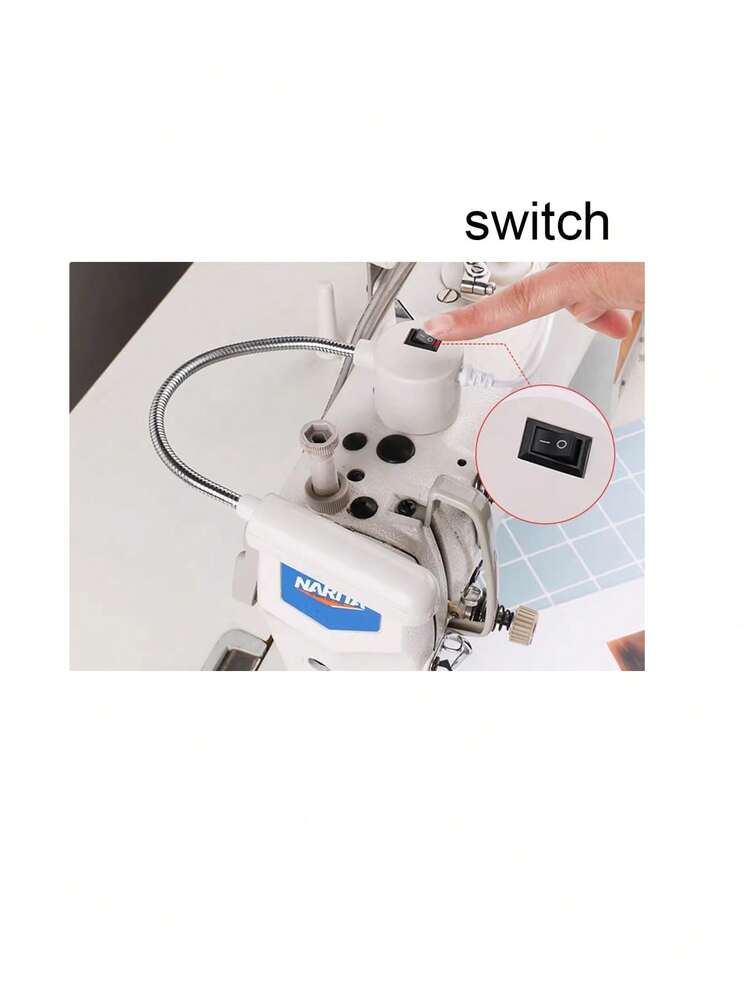 1pc ABS Material USB Plug LED Sewing Machine Light With Strong Magnetic Base And Flexible Neck, 30 LED Beads Lamp Suitable For Sewing Machine, Workbench And Industrial Flat Bed - White - View 5