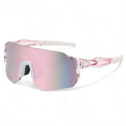 1pc Women's Outdoor Cycling Sports Eyeglasses, Y2K Style In Blue, Green, Pink, Suitable For Daily Fashion, Windproof Glasses For Hiking, Beach Travel, Vacation, Etc.