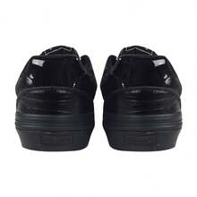 Ollieskate Black & Red Bottom Glitter Casual Skateboard Shoes, Streetwear Style For Men & Women - Black - View 6