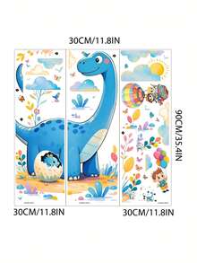 Cartoon Dinosaur Wall Stickers, Removable Self-Adhesive Decor For Kids Room, Nursery, Preschool - Multicolor - View 3