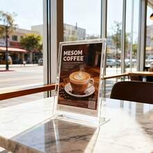 Acrylic Sign Holder, Transparent Menu Stand, Plastic Display Rack, Suitable For Signs, Brochures, Flyers, Menus, Posters, Desk Display - 1 Piece 10.15*5cm - View 6