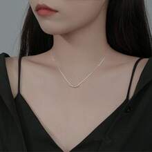 1件S925纯银珠子设计项链，个性化设计师风格百搭颈链 - 白金色銀珠 - 查看 4