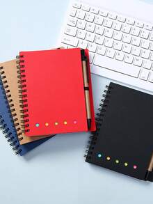 一套螺旋笔记本配励志笔 - 员工/教师感谢礼品，日记本配笔和便签，批发感谢礼品，适合作为圣诞礼物送给员工、同事、学生、教师、家长 - 彩色 - 查看 2