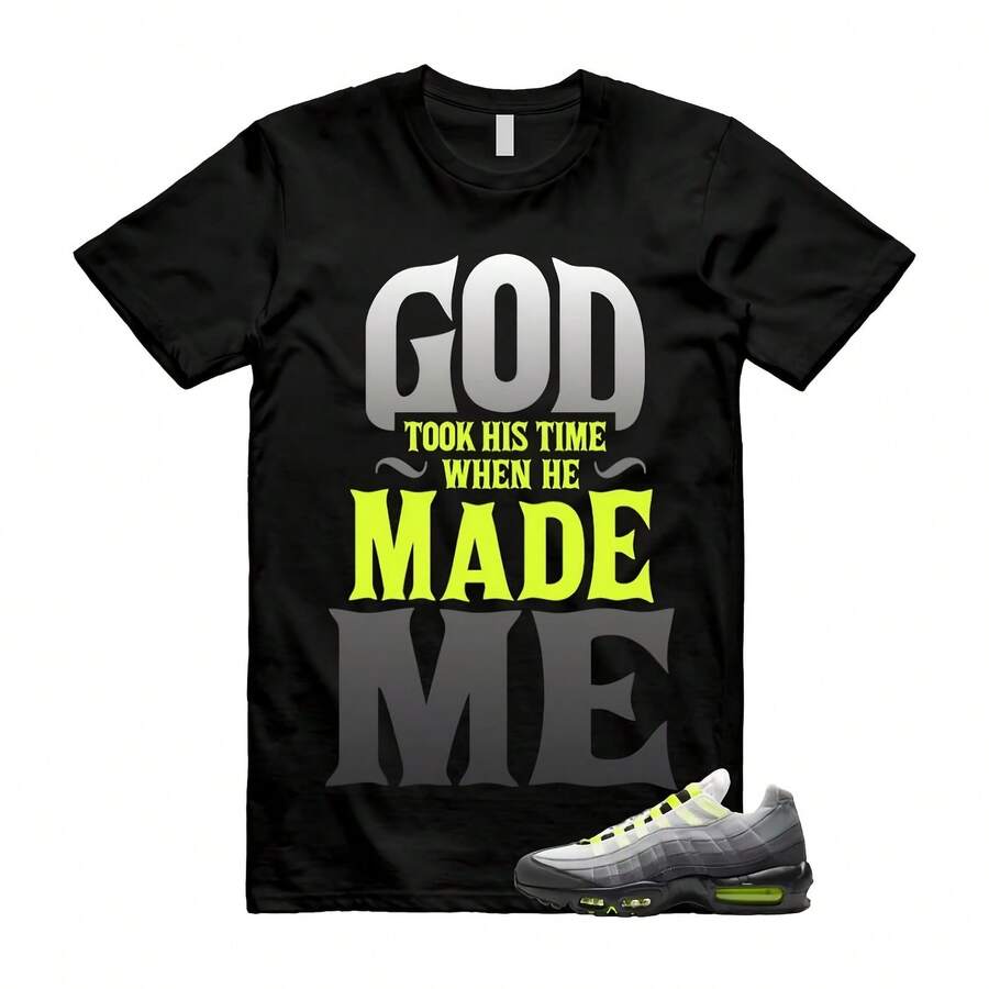 Air Maxs 95 Big Bubble Neon Yellow Black Cool Grey 2026 OG T Shirt Match GTHT - Shape - View 1