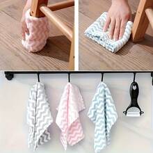 3-Absorbent Microfiber Kitchen Cloths - Scrubbing Dishes And Cleaning Surfaces, Easy To Clean, Modern Design, Square Shape, Recommended Hand Washing, Featuring Blue, Pink, And Green Stripes - 任何顏色 - 查看 6