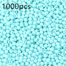 1000 Stück/Packung einfarbige runde Acrylperlen, 4mm bunte lose Perlen für DIY Armbänder, Halsketten, Handyketten, Schlüsselanhänger Abstandsperlen - Einfarbige runde Perlen - Übersicht 17