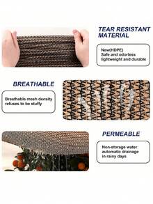 Tấm che nắng ngoài trời, màu cà phê, nhiều kích cỡ, lưới che nắng bằng polyethylene mật độ cao, thích hợp cho chuồng chó, chuồng gà và nhà kính. Vải che nắng và bạt che nắng cung cấp khả năng bảo vệ kép, thích hợp cho sân vườn, che nắng cho cây trồng, chòi nghỉ ngoài trời và che nắng cho bãi cỏ. Vải che nắng thích hợp cho chuồng chó và chuồng gà, dễ dàng treo, thiết bị cắm trại. - Nhiều màu - Xem 9