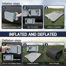 Umbrauto Air Mattress For 5.5-6.5 Ft Short Bed Full-Size Trucks, Pickup Truck Airbed Mattress With Corded Air Pump For Outdoor Travel - 5.5-6.5ft Truck Bed (Cordless Pump) - 查看 3