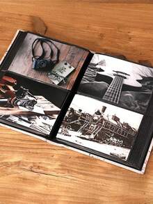1 trang bìa trong màu đen 6 inch cho album ảnh, dây buộc bằng vải 6 inch, album 100 ảnh, sách lưu trữ bưu thiếp ảnh dọc, ảnh gia đình và ảnh kỷ niệm, quà tặng tốt nghiệp, đám cưới, ngày Valentine và năm mới. - A5 - Xem 6