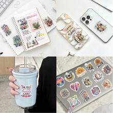 50 Pcs Jesus Series Stickers, English Phrase Flower And Other Patterns For Junk Journal, Art Crafts, Card Making Water Bottles Laptops - Jesus - View 4