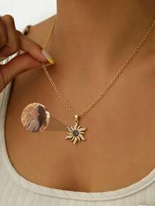 1 chiếc vòng cổ ảnh tùy chỉnh với mặt dây chuyền hình hoa hướng dương, trang sức cá nhân hóa, thanh lịch và giản dị, món quà độc đáo dành cho phái nữ, thích hợp cho sinh nhật, kỷ niệm, tiệc tùng, đám cưới, tốt nghiệp, kỳ nghỉ, đi biển. - Nhiều màu - Xem 6