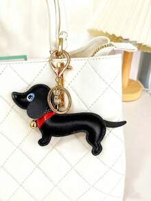 Llavero de perro salchicha de piel sintética, llavero de perro salchicha de moda, accesorio de llavero de animal con estilo, llavero decorativo, accesorio de bolso para estudiantes/parejas, regalo de fiesta, accesorio de decoración de mochila, regalo ideal para mujeres - Multicolor - Ver 14