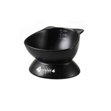 shuo ni mao yi Ceramic Cat/Dog Bowl With Bone Embossed Gradation Lines, Easy To Clean Cat Food Bowl, Raised Stand Slow Feeder, Cute Pet Food & Water Bowl, Anti-Spill - 350ml - View 9