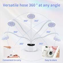 Lampu Kuku UV LED Portabel Isi Ulang, Pengering Kuku Nirkabel dengan Kabel USB, Cocok untuk Kuku Gel dan Stiker Kuku, dengan Sensor Otomatis dan 4 Pengaturan Timer, untuk Salon Kuku Profesional dan Penggunaan di Rumah - Putih - View 4