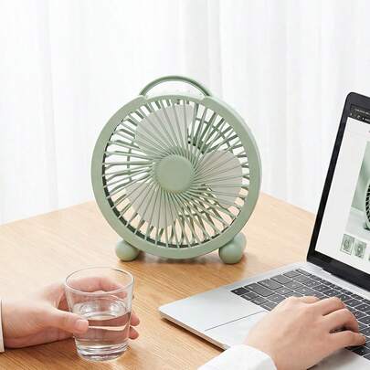 USB充电便携式风扇，快速制冷，适用于家庭、办公室、厨房、浴室、户外、露营等场所，小巧便携，可作桌面风扇或吊扇使用。