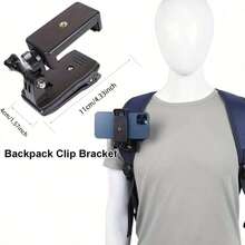 1pc Universal Phone Chest Mount Clip Holder, Outdoor POV Video Smartphone Clamp, Phone Chest Strap Mount, Headstrap Phone Mount, Shoulder Camera Strap, Convenient For Outdoor Live Streaming, Fishing, Etc. - Giá đỡ kẹp ba lô - Xem 13