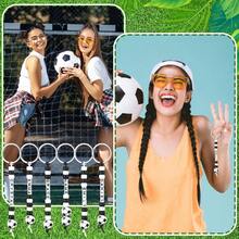 一套足球主题钥匙扣DIY套件，塑料或树脂材质，DIY钥匙扣材料，适合足球迷串珠套装 - 套裝 - 查看 3