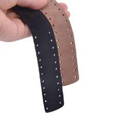 [Free Shipping]DOG Genuine Leather Lever Wrap For Lever Action Rifles & Shotguns, Handcrafted - 黑色/棕色絨面革 - 查看 3