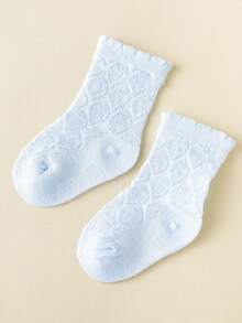 5双柔软粉彩爱心网眼婴儿袜，春夏款 - 彩色 - 查看 5