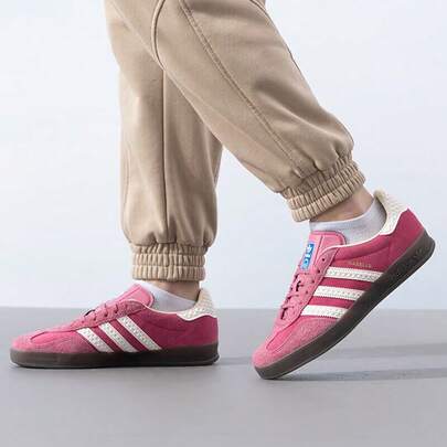 Adidas Originals男鞋女鞋2026新款GAZELLE INDOOR德訓鞋低筒休閒鞋板鞋T頭鞋IF1809