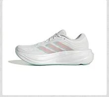 Adidas 女鞋緩震運動鞋低筒訓練跑步鞋 - 白色/粉紅色 - 查看 5