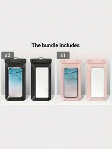 1PC/3PCS Waterproof Phone Case, Transparent Waterproof Swimming Bag For Touchscreen Phones, Made Of Materials, Universal Waterproof Phone Cover. - Multicolor - View 14