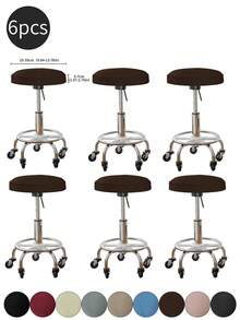 1pc Universal Removable Spill-Resistant Velvet Stretch Round Bar Stool Cover, Modern Style Dust-Proof Slipcover For Living Room, Kitchen - Multicolor - View 29