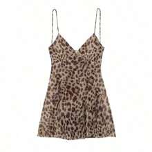 Seelio New Summer Leopard Print Chiffon Mesh Sexy Mini Dress, Spring/Summer Vacation - Nhiều màu - Xem 7