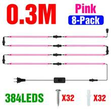 LED Grow Light Bar Full Spectrum AC220V Green Plant Lamp UV IR Red Blue Indoor Hydroponic Flower Seedling Potted Succulent Vegetables Tomato Cactus Bonsai Moss Fish Tank Aquatic Plants Cultivation Growth Box Fill Lighting Pink /Sunlight 1-12Heads With EU Plug 30CM/50CM 11.81Inch/19.69Inch - EU C Type Plug(220-240V) - View 32