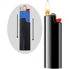 Metal Case For B*Ic Lighters. Fits All Fu*Ll Size Models. Fashionable Design, Compatible With J6, Customize Any Color. Sleek And Stylish Accessory. Lighter Not Included. - Black - View 8