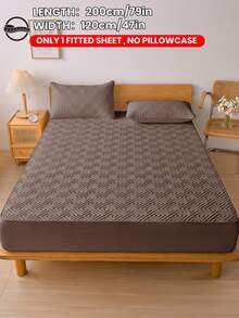 1pc Waterproof Solid Color Quilted Fitted Sheet, Fitted Sheet Mattress Protector, Soft And Comfortable, Dust-Proof And Moisture-Proof Mattress Cover, Multiple Colors Available, Bedding Gift, Bedroom Decor, Not 100% Waterproof, Deep Pocket - Multicolor - View 20