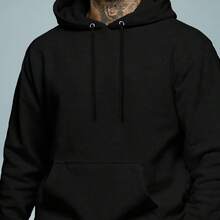 Streetwear Fleece Sweatshirt And Jogger Pants Set, Winter Casual Comfortable Urban Fashion, Minimalist Unisex Casual Complete Outfit, Premium - 黑色 - 查看 5