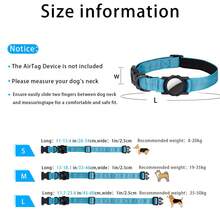 1 chiếc vòng cổ phản quang bằng nylon cho chó, có chức năng bảo vệ thiết bị định vị AirTag, vòng cổ chống lạc có thể điều chỉnh, thích hợp cho việc đi dạo và vui chơi ngoài trời (Không bao gồm thiết bị định vị). - Xanh đậm - Xem 3