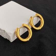 1 Pair Faux Pearl Earrings, Minimalist Elegant Niche Design Earrings For Women - Gold - View 5