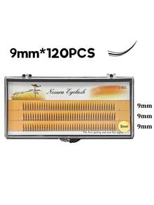 120 piezas de pestañas postizas en forma de A, pestañas postizas DIY Highroll, selección de longitud: 8mm/9mm/10mm/11mm/12mm/13mm/14mm/9~11mm/10~12mm, naturales y suaves, adecuadas para uso diario, pestañas postizas segmentadas con estilo de dibujos animados, pestañas postizas - Ver 15