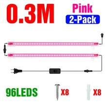 LED Grow Light Bar Full Spectrum AC220V Green Plant Lamp UV IR Red Blue Indoor Hydroponic Flower Seedling Potted Succulent Vegetables Tomato Cactus Bonsai Moss Fish Tank Aquatic Plants Cultivation Growth Box Fill Lighting Pink /Sunlight 1-12Heads With EU Plug 30CM/50CM 11.81Inch/19.69Inch - EU C Type Plug(220-240V) - View 27