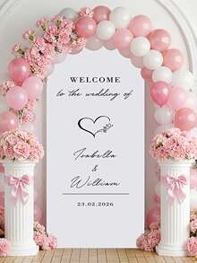 Customized Photo Arch Decor - Professional Custom Printed Arch Background Solution, Suitable For Weddings, Birthdays, Anniversaries, Special Events And Theme Parties. Available In Various Sizes, No Power Required For Setup, Ideal For Event Backdrops, Personalized Party Decorations And Wedding Arrangements. - Multicolor 02 - View 7