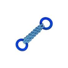 1pc Dog Rope Knot Toy, Durable Chew Toy With Non-Slip Handle - Sturdy & Bite-Resistant, Helps Clean Teeth & Maintain Oral Health, Suitable For Medium & Small Dogs - Tug Of War, Fetch Games, Fun Interactive Pet Toy, Easy To Clean Mixed Fabric Material - Multicolor - View 8