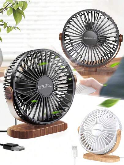 sweetfull 便携式迷你风扇，桌面风扇，多功能两用风扇，个人静音风扇，小型桌面风扇，适用于卧室、厨房、办公室