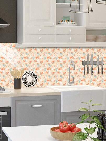 Mexican Tiles Stickers Peel And Stick, Waterproof Self-Adhesive Wall Decals, Vintage Boho Floral Geometric Tile Stickers For Bathroom Shower, Kitchen Backsplash, Laundry Room, Staircase Riser, Renters Friendly Removable Wall Decor