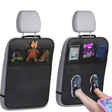 Car Backseat Cover With 3 Storage Pockets, Extra Large Waterproof Rear Seat Protector, Car Seat Back Cover, Dust/Mud/Scratch Resistant - Black - View 10