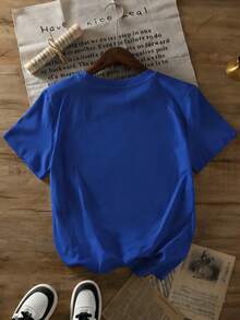 Women Orlando Florida Magic Kingdom EST 1971 Castle Graphic Tee Oversize Short Sleeve Crew Neck White Vacation Travel Casual Tshirt - 藍色 - 查看 3