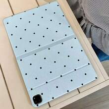 Cute Blue Polka Dot Book-Shaped Protective Case Suitable Compatible With Apple 11th Gen, Pro 2025 New Model, 10th Gen, Air 7/6, 11 Inch, Fashionable For Women And Men - Blue - View 7