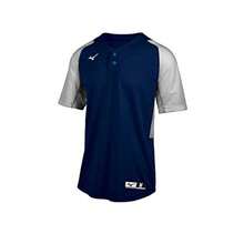 Camiseta de Softbol con Botones Camiseta de Softbol con Botones para Hombre - Azul marino/gris - Ver 1