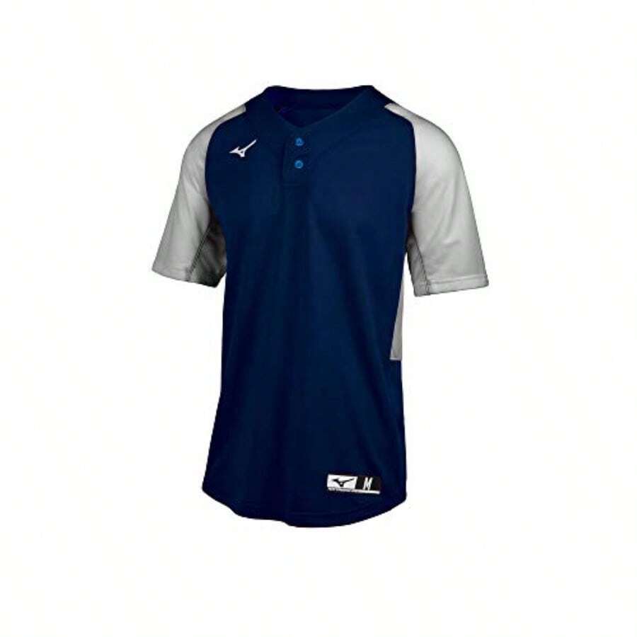 Camiseta de Softbol con Botones Camiseta de Softbol con Botones para Hombre - Azul marino/gris - Ver 1