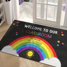 Rainbow Smile Sun Pattern Doormat, Welcome Mat, Entrance Rug, Foyer Carpet, Living Room Carpet, Bedroom Carpet, Kitchen Mat, Hallway Carpet - Premium - View 6