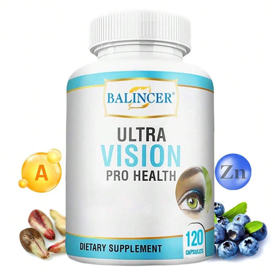 Lutein 20mg Supplement, An Eye Health Vitamin Supplement - Containing Zinc, Vitamin A, And Bilberry Fruit Extract - Supports Vision Health - 120 Capsules - 1瓶 - 查看 1