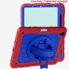 1 Piece, Compatible With IPad Mini (A17) And Mini (6th Generation), Air (5th/4th Generation) 10.9-Inch, (9th/8th Generation)/ 7th Gen 10.2-Inch (2021/2020/2019 Models), (A16) 11th Gen 11-Inch (2025 Model), 9.7-Inch, 6th/5th Gen (2018 And 2017 Models) With 360-Degree Rotating Stand, Shock-Resistant Protective Case - Red + Blue - Red + Blue - View 14